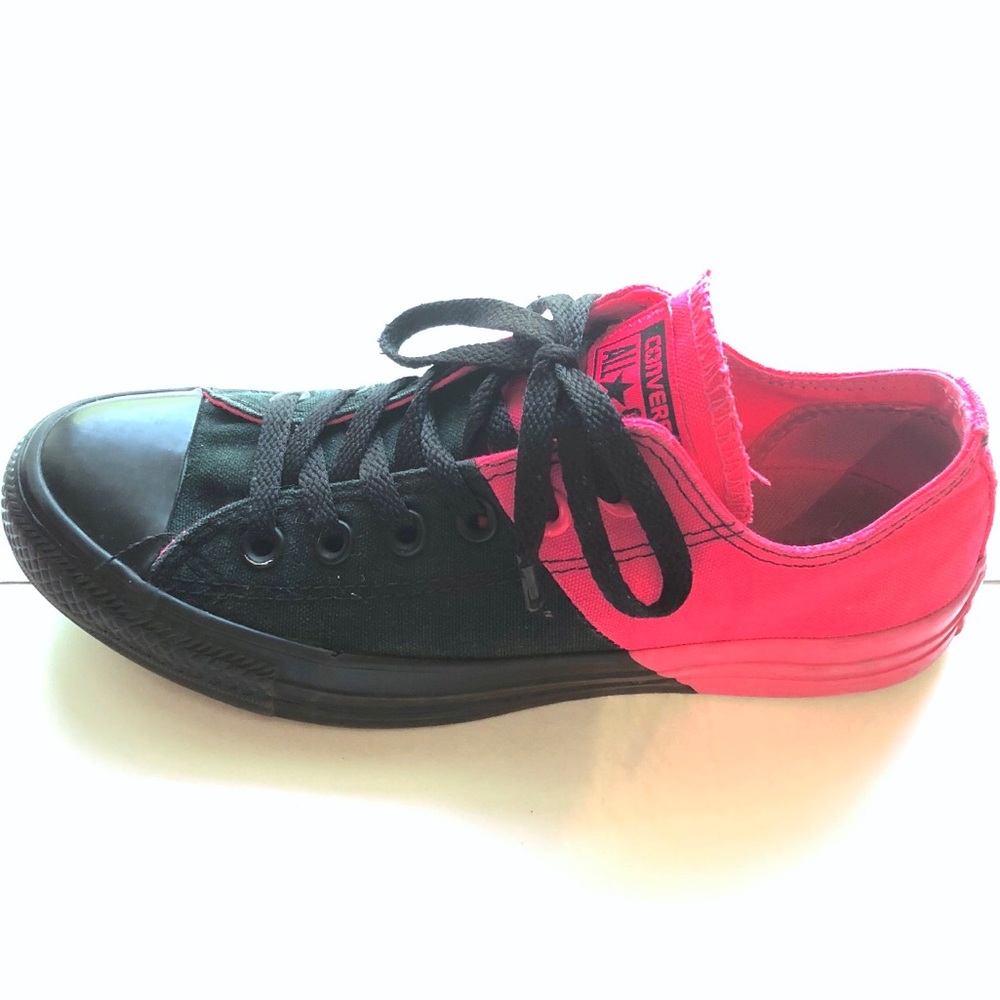 Black and Pink Converse